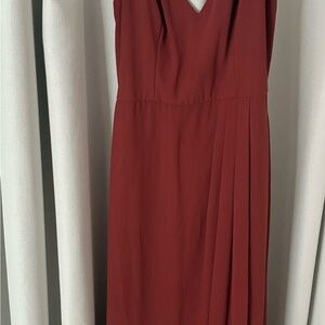David's Bridal Burnt Copper Maxi Dress